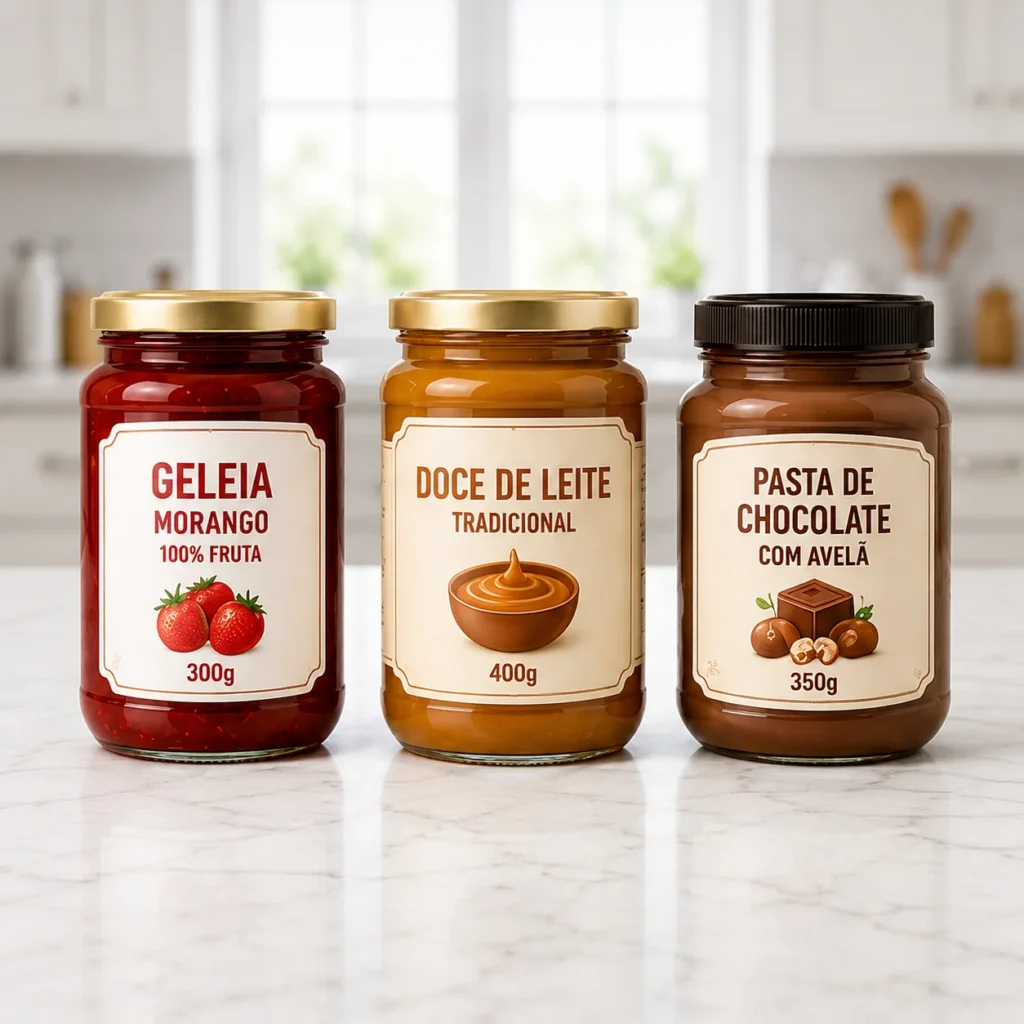 rótulos para doces geleias e pastas