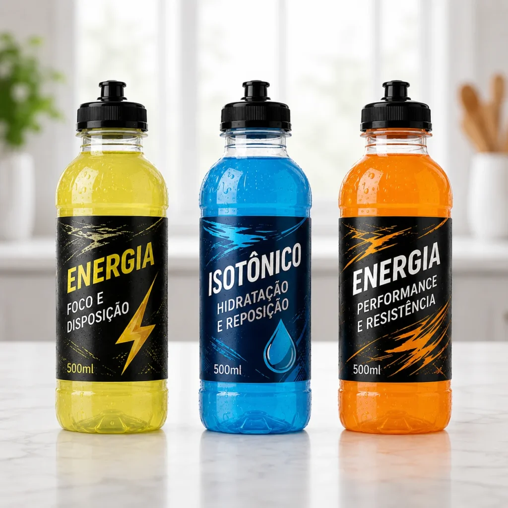 rótulos para energeticos e isotonicos