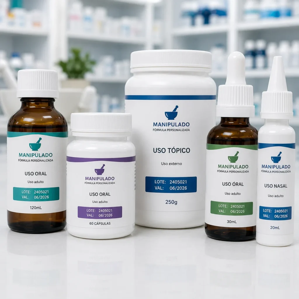 rótulos para medicamentos manipulados